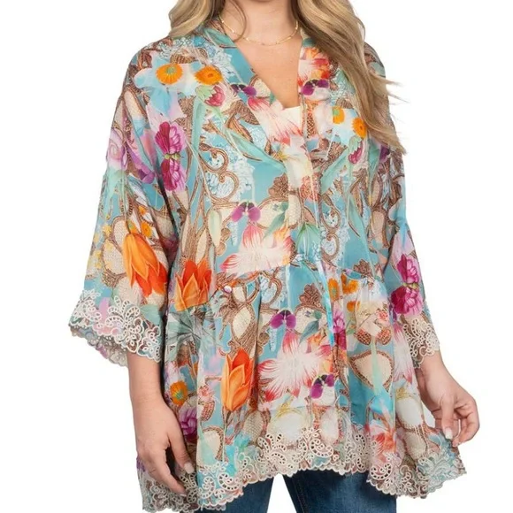 Johnny Was Tia Kimono Nutro Meadow NWT